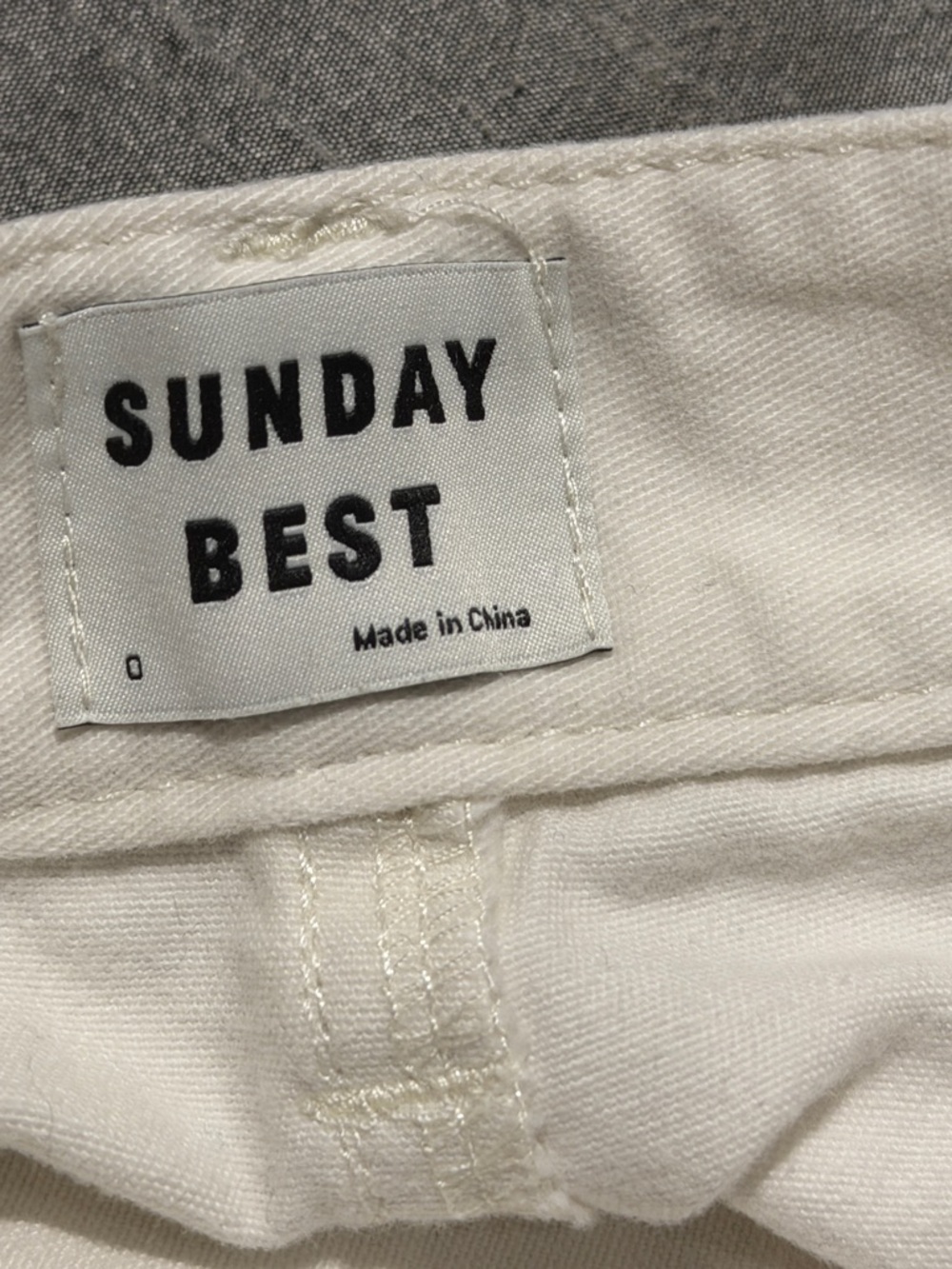 SUNDAY BEST 100% COTTON IVORY CASUAL PANTS